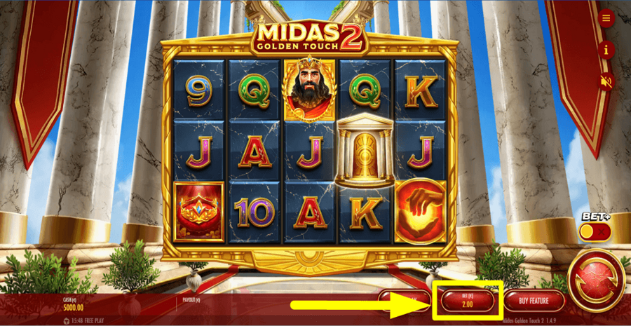 Midas Golden Touch 2 Bet Value