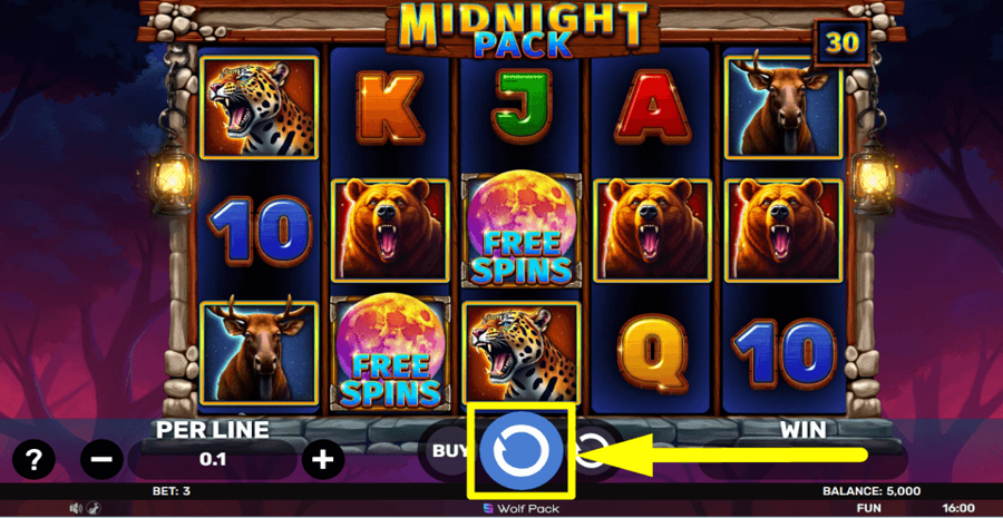 Midnight Pack Spin Button