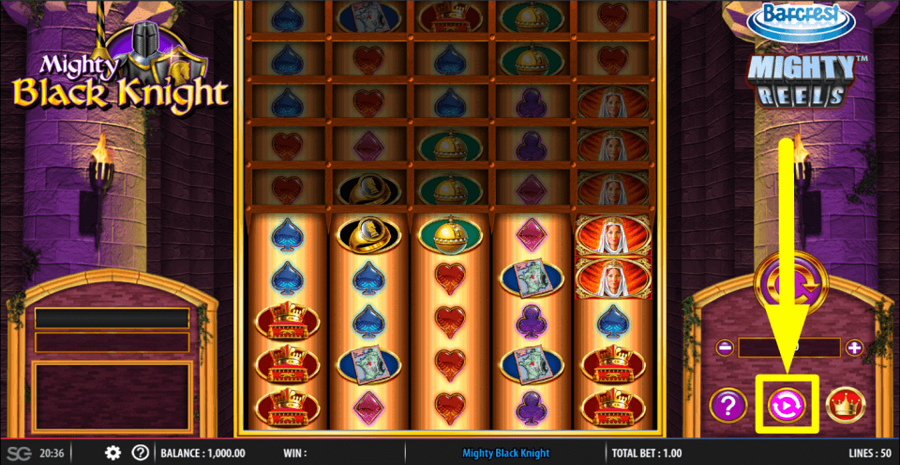 Mighty Black Knight Autoplay Feature