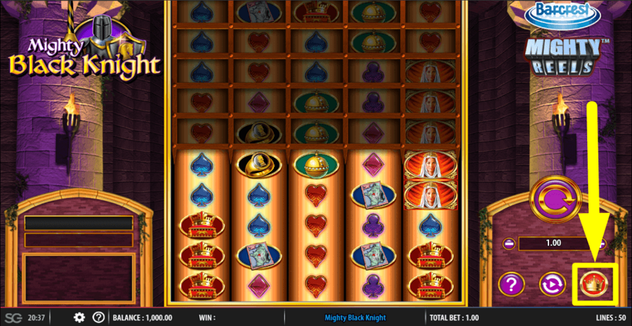 Mighty Black Knight Premium Play Feature