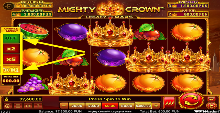 Mighty Crown Legacy Of Mars Chance Level