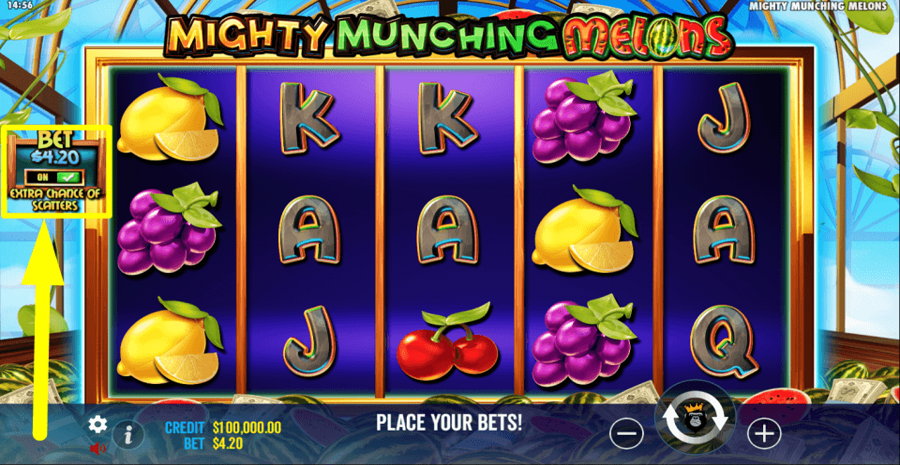 Mighty Munching Melons Ante Bet Feature