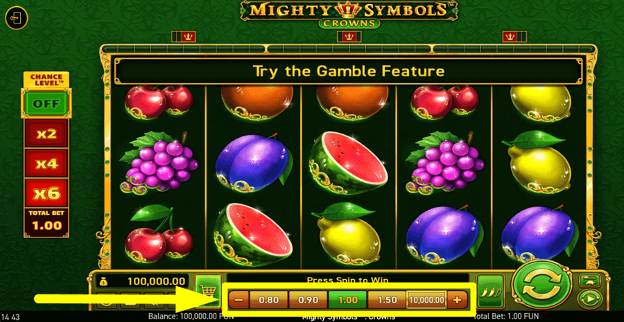 Mighty Symbols Crowns Bet Value