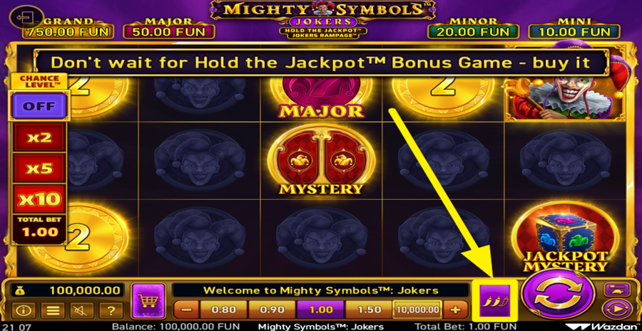 Mighty Symbols Jokers Adjust Volatility