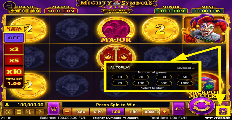 Mighty Symbols Jokers Autoplay