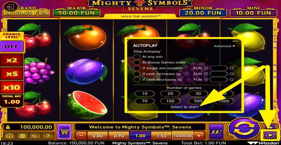 Mighty Symbols Sevens Autoplay