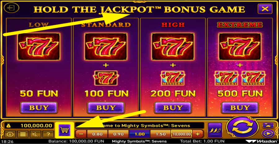 Mighty Symbols Sevens Buy Bonus