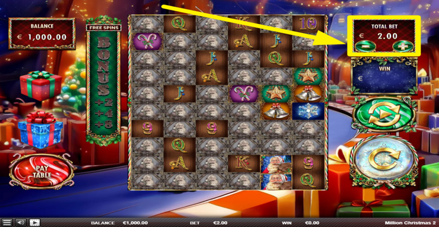 Million Christmas 2 Adjust Bet