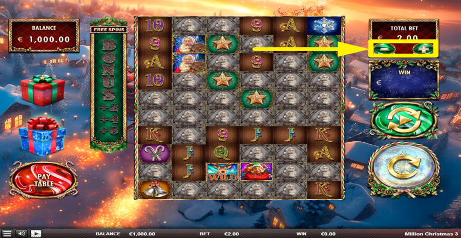 Million Christmas 3 Adjust Bet
