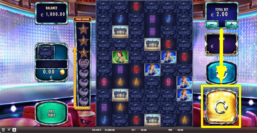 Million Vegas Spin Button