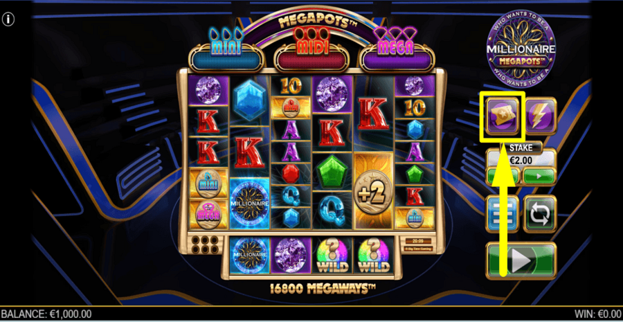 Millionaire Megapots Buy Feature