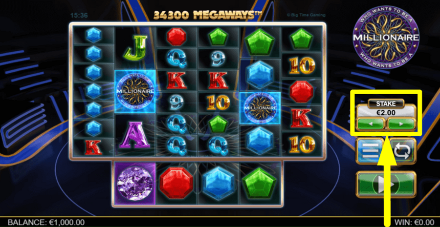 Millionaire Megaways Bet Value