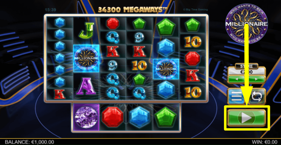 Millionaire Megaways Play Button