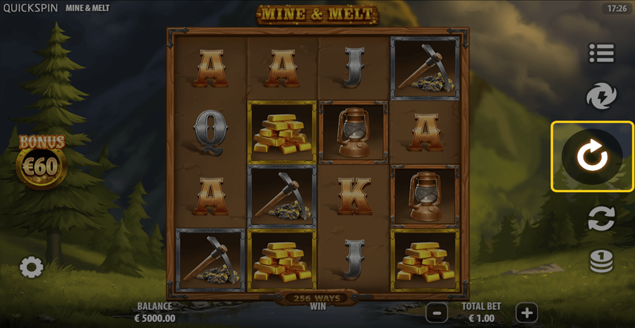 Mine And Melt Spin Button