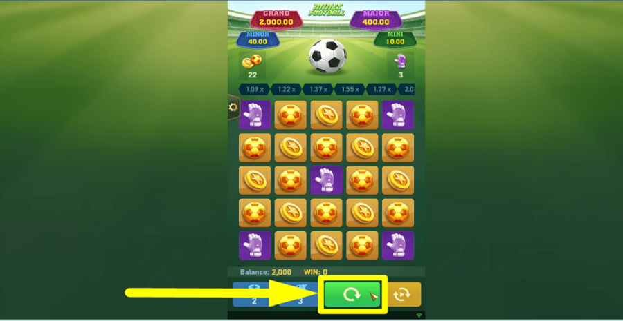 Mines Football Spin Button