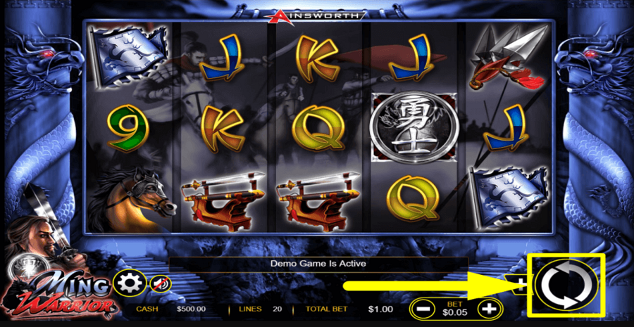 Ming Warrior Spin Button
