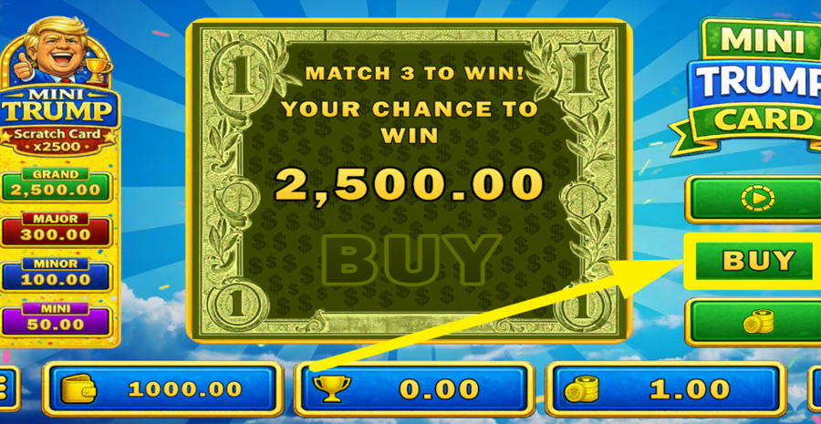 Mini Trump Scratch Card Buy Cards