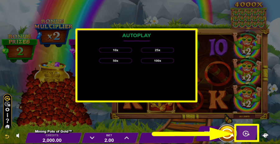 Mining Pots Of Gold Autoplay Feature
