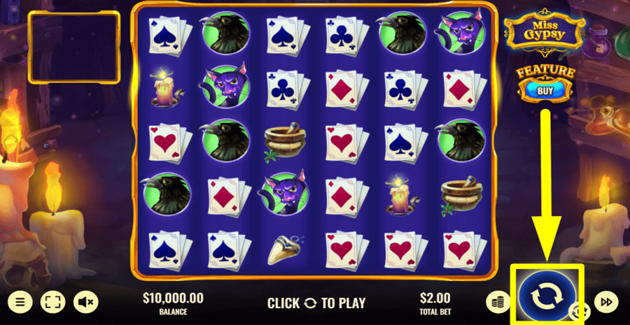 Miss Gypsy Spin Button