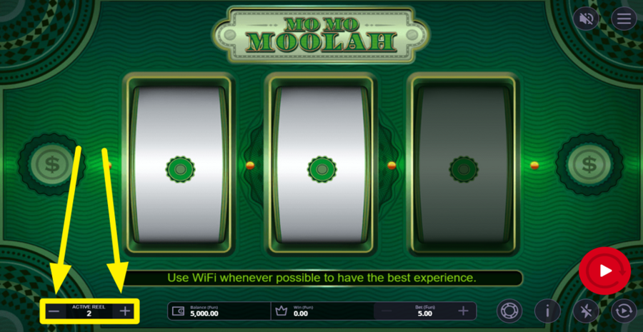 Mo Mo Moolah Choose Active Reels