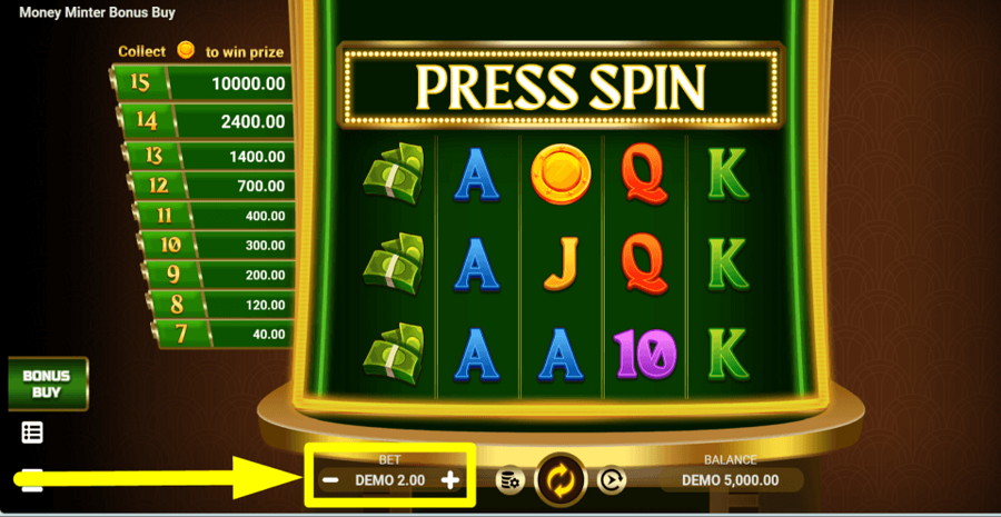 Money Minter Bonus Buy Bet Value