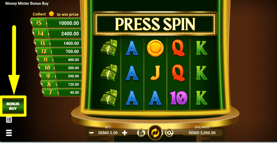 Money Minter Bonus Buy Buy Feature