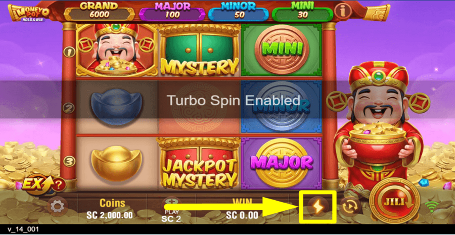 Money Pot Hold And Win Turbo Feature