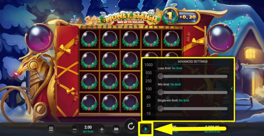 Money Sleigh Autoplay Feature