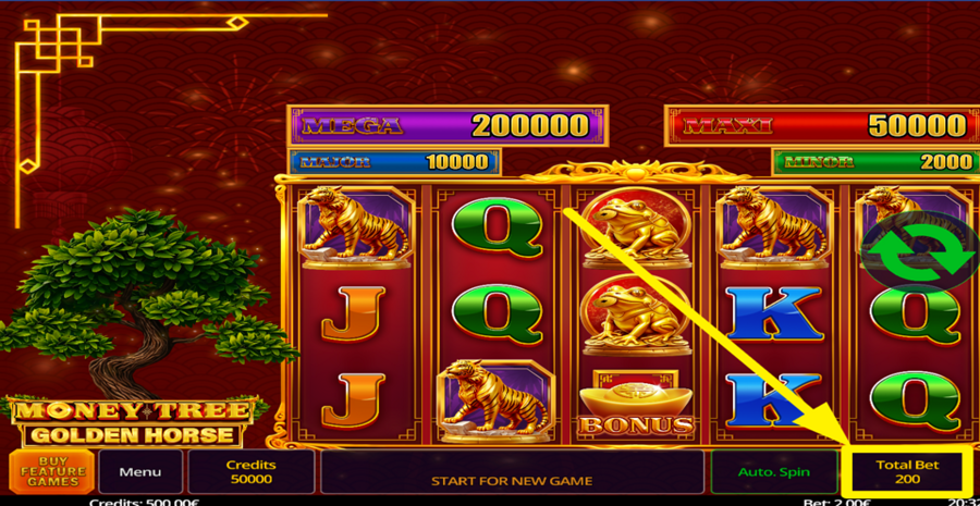 Money Tree Golden Horse Adjust Bet