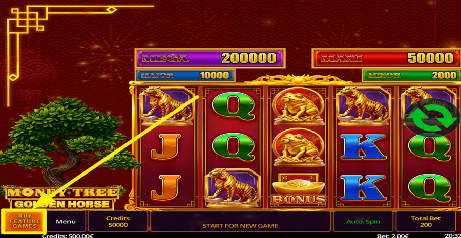 Money Tree Golden Horse Buy Bonus
