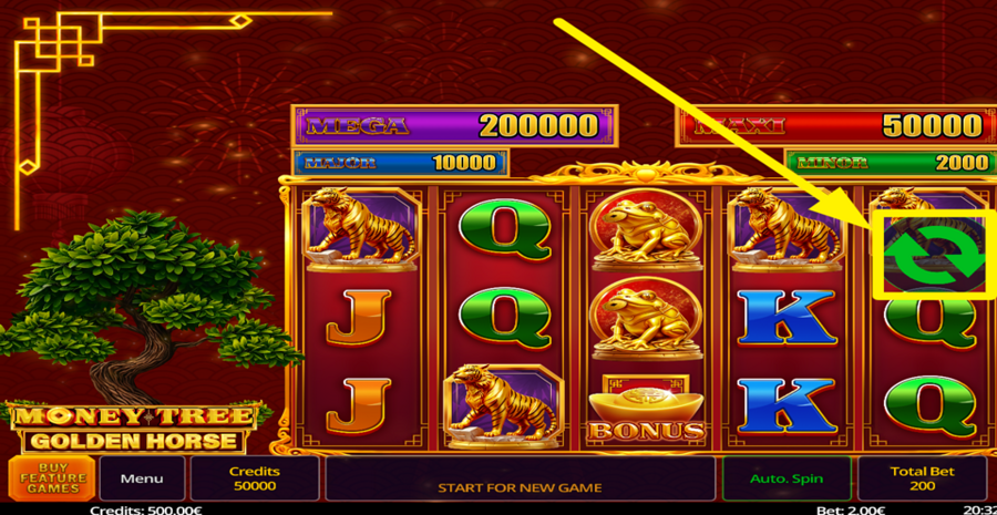 Money Tree Golden Horse Spin