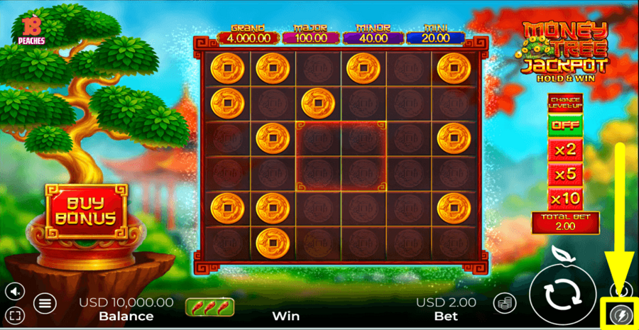 Money Tree Jackpot Turbo Feature
