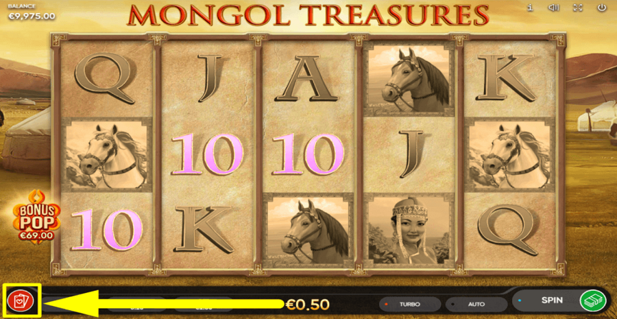 Mongol Treasures Gamble Feature