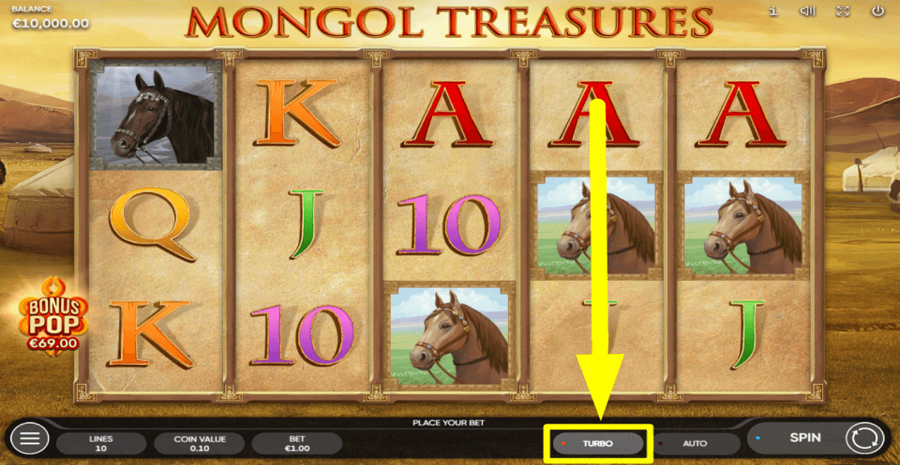 Mongol Treasures Turbo Feature