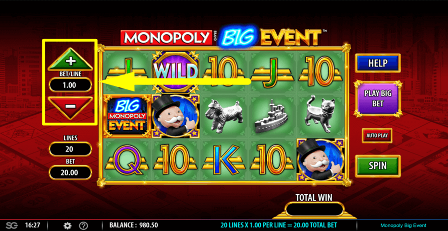 Monopoly Big Event Bet Value