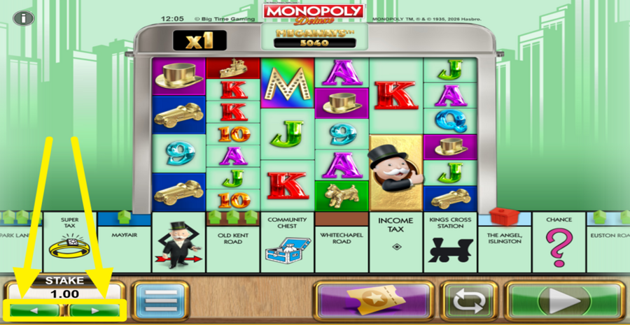 Monopoly Deluxe Adjust Bet