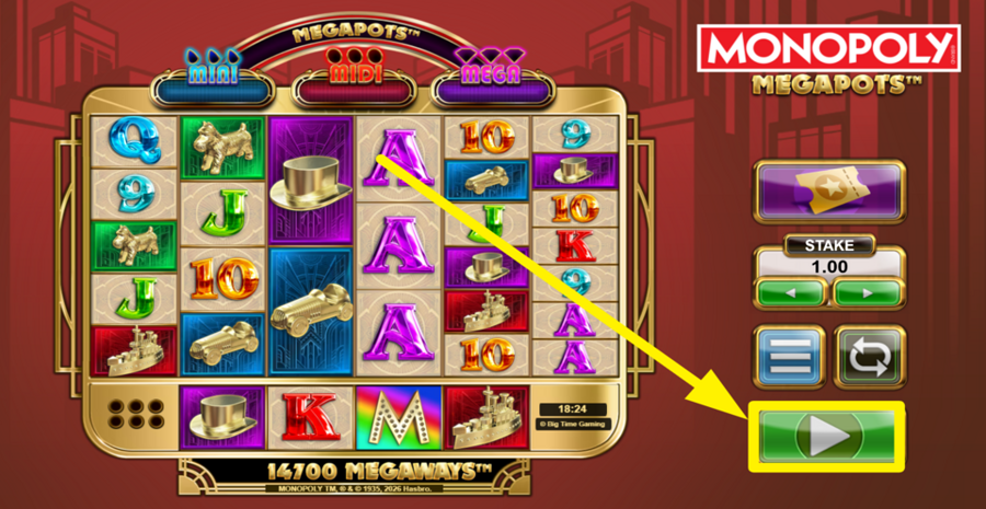 Monopoly Megapots Spin