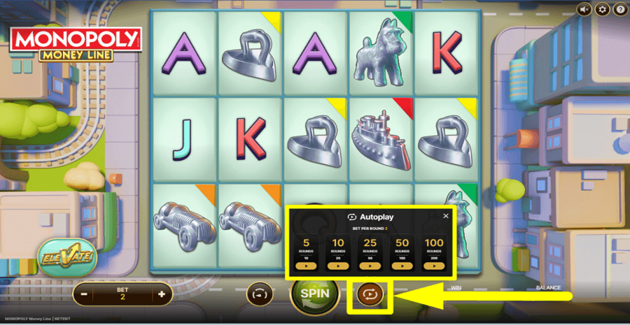 Monopoly Money Line Autoplay Feature