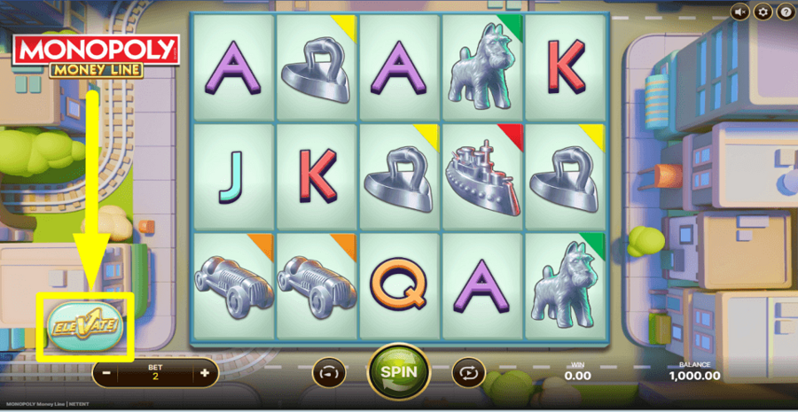 Monopoly Money Line Elevate Feature