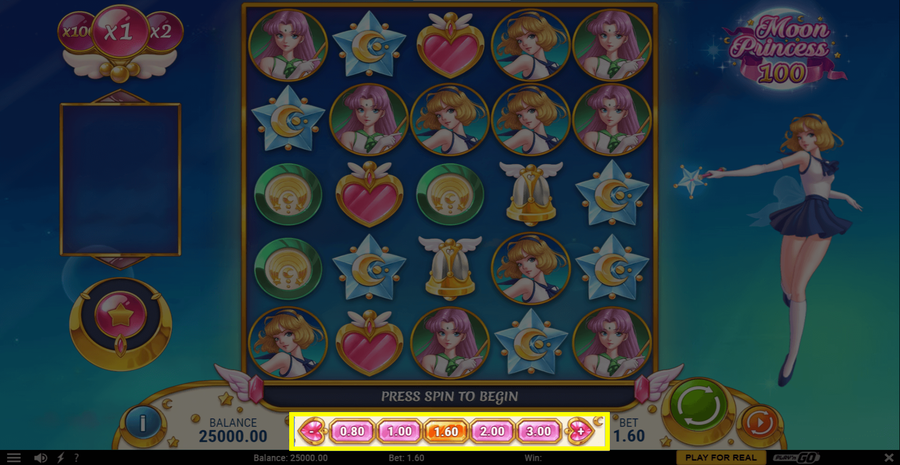 Moon Princess 100 Bet Select