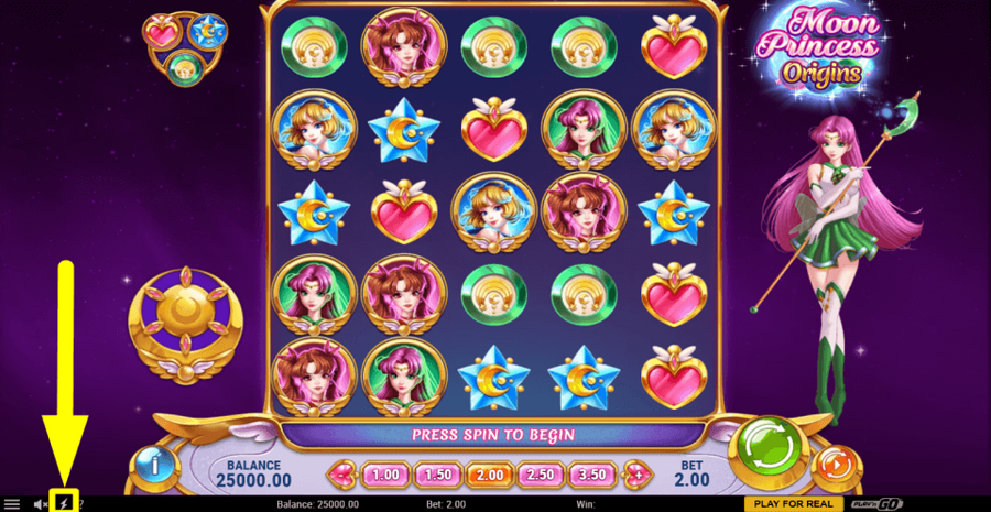 Moon Princess Origins Turbo Feature