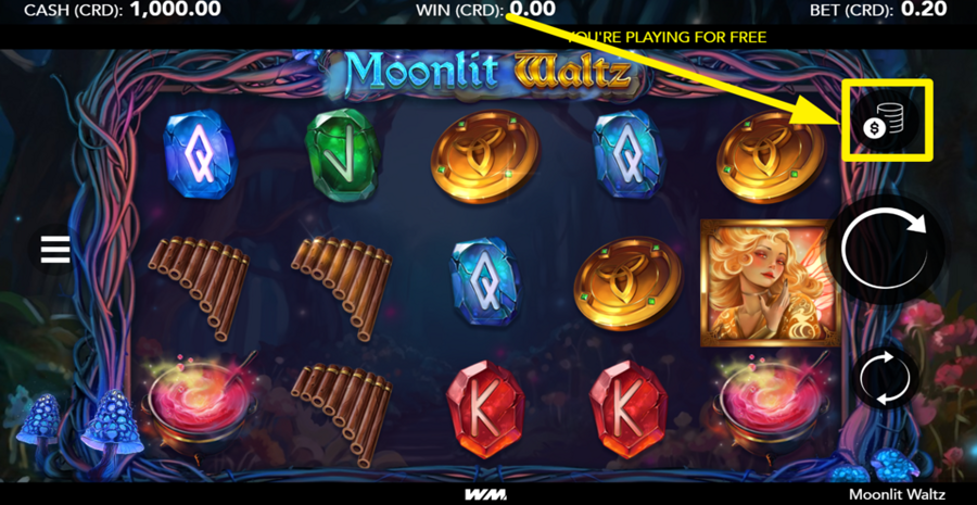 Moonlit Waltz Adjust Bet