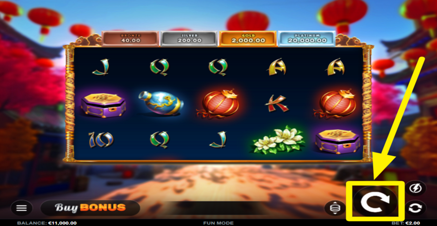 Moonrise Fortunes Hold And Win Spin Button
