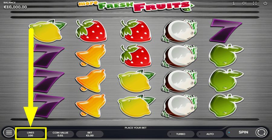More Fresh Fruits Adjustable Paylines