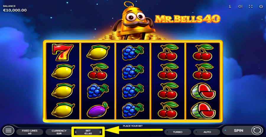 Mr Bells 40 Adjust Bet