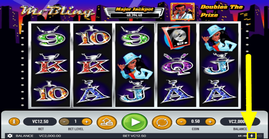 Mr Bling Quick Play Feature