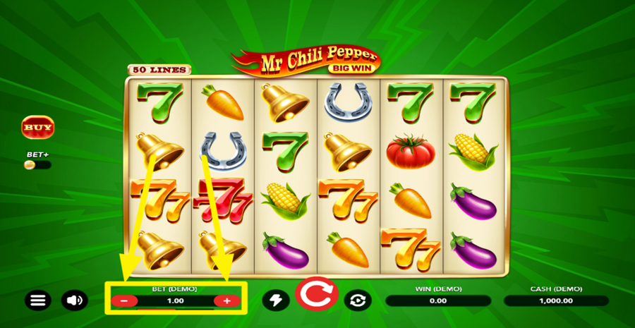 Mr Chili Pepper Adjust Bet