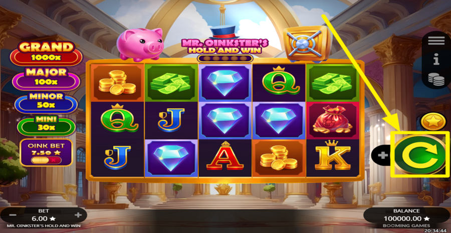 Mr Oinksters Hold And Win Spin