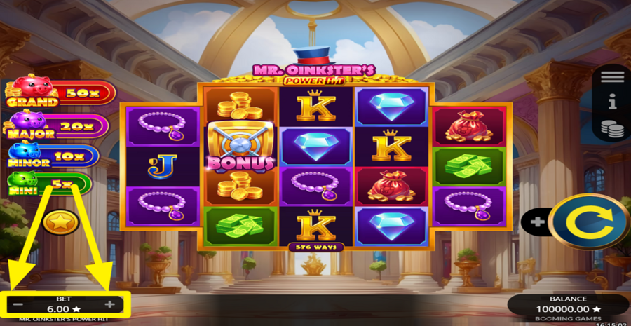 Mr Oinksters Power Hit Adjust Bet