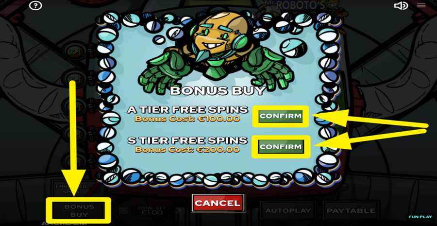 Mr Robotos Gacha Machine Bonus Buy